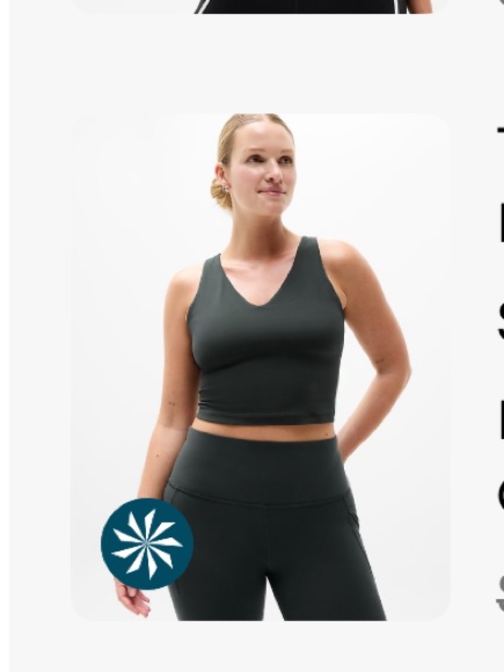 Athleta Transcend V-Neck Crop Tank